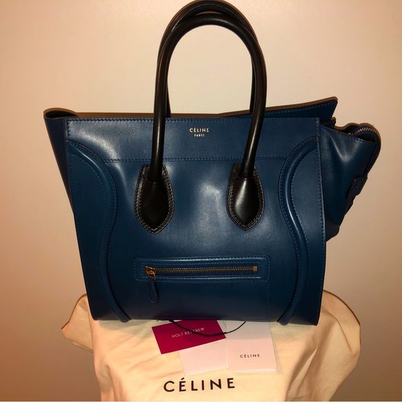 Celine Mini Luggage Handbag Tote in Drummed Calfskin Leather - Picture 2 of 10